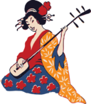 Geisha Playing Shamisen