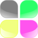 download Jelly Buttons Square With Rounded Corners clipart image with 90 hue color