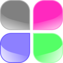 download Jelly Buttons Square With Rounded Corners clipart image with 270 hue color