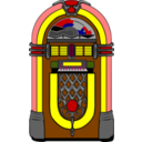 download Fifties Jukebox clipart image with 0 hue color