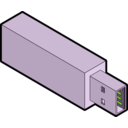download Isometric Usb Stick clipart image with 45 hue color