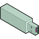 download Isometric Usb Stick clipart image with 270 hue color