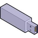 download Isometric Usb Stick clipart image with 0 hue color