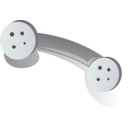 download Phone Handset Grey clipart image with 225 hue color