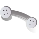 download Phone Handset Grey clipart image with 270 hue color