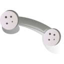 download Phone Handset Grey clipart image with 0 hue color