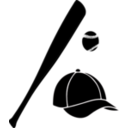 download Baseball Bat Ball Cap clipart image with 0 hue color
