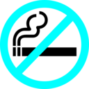 download Sign No Smoking clipart image with 180 hue color