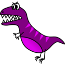 download Simple T Rex clipart image with 0 hue color