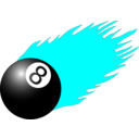 download 8ball With Flames clipart image with 135 hue color