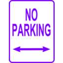 download Sign No Parking clipart image with 270 hue color