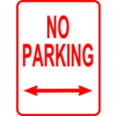 download Sign No Parking clipart image with 0 hue color
