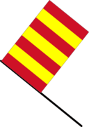 Yellow Red Stripped Flag