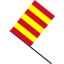 download Yellow Red Stripped Flag clipart image with 0 hue color