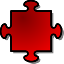 Red Jigsaw Piece 04