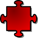 download Red Jigsaw Piece 04 clipart image with 0 hue color