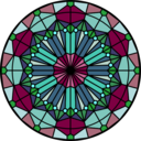 download Rose Window clipart image with 135 hue color