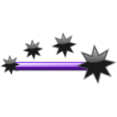 download Stars clipart image with 270 hue color