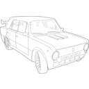 download Tuned Lada Vaz 2101 clipart image with 0 hue color