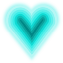 download Heart With Deep clipart image with 180 hue color