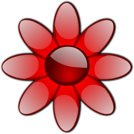 Red Glossy Flower