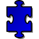 download Blue Jigsaw Piece 01 clipart image with 0 hue color