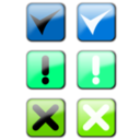 download Status Icons clipart image with 90 hue color