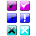 download Status Icons clipart image with 180 hue color