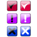 download Status Icons clipart image with 225 hue color