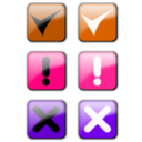 download Status Icons clipart image with 270 hue color