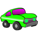 download Orange Funny Car clipart image with 90 hue color