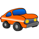 download Orange Funny Car clipart image with 0 hue color