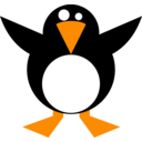 download Simple Penguin clipart image with 0 hue color