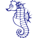 download Seahorse clipart image with 0 hue color