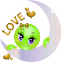download Loving Girl Smiley Emoticon clipart image with 45 hue color