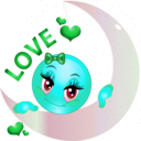 download Loving Girl Smiley Emoticon clipart image with 135 hue color
