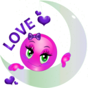download Loving Girl Smiley Emoticon clipart image with 270 hue color