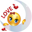 download Loving Girl Smiley Emoticon clipart image with 0 hue color