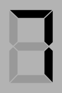 Seven Segment Display Gray 7