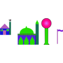 download Masjid clipart image with 270 hue color