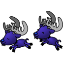 download Caribou clipart image with 225 hue color