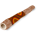 download Didgeridoo Australian Traditional Music Instrument clipart image with 0 hue color