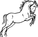 Jumping Horse Outline