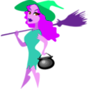 download Witch clipart image with 270 hue color