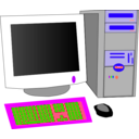 download Personal Computer clipart image with 225 hue color