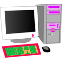 download Personal Computer clipart image with 270 hue color