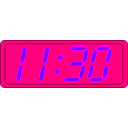 download Digital Clock clipart image with 270 hue color