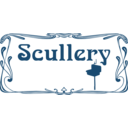 download Scullery Door Sign clipart image with 0 hue color