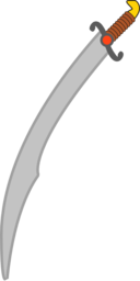 Soft Colored Long Scimitar