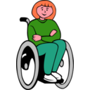 download Girl In Wheelchair clipart image with 315 hue color